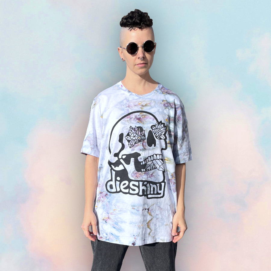 π Jeweled Skull White Tee