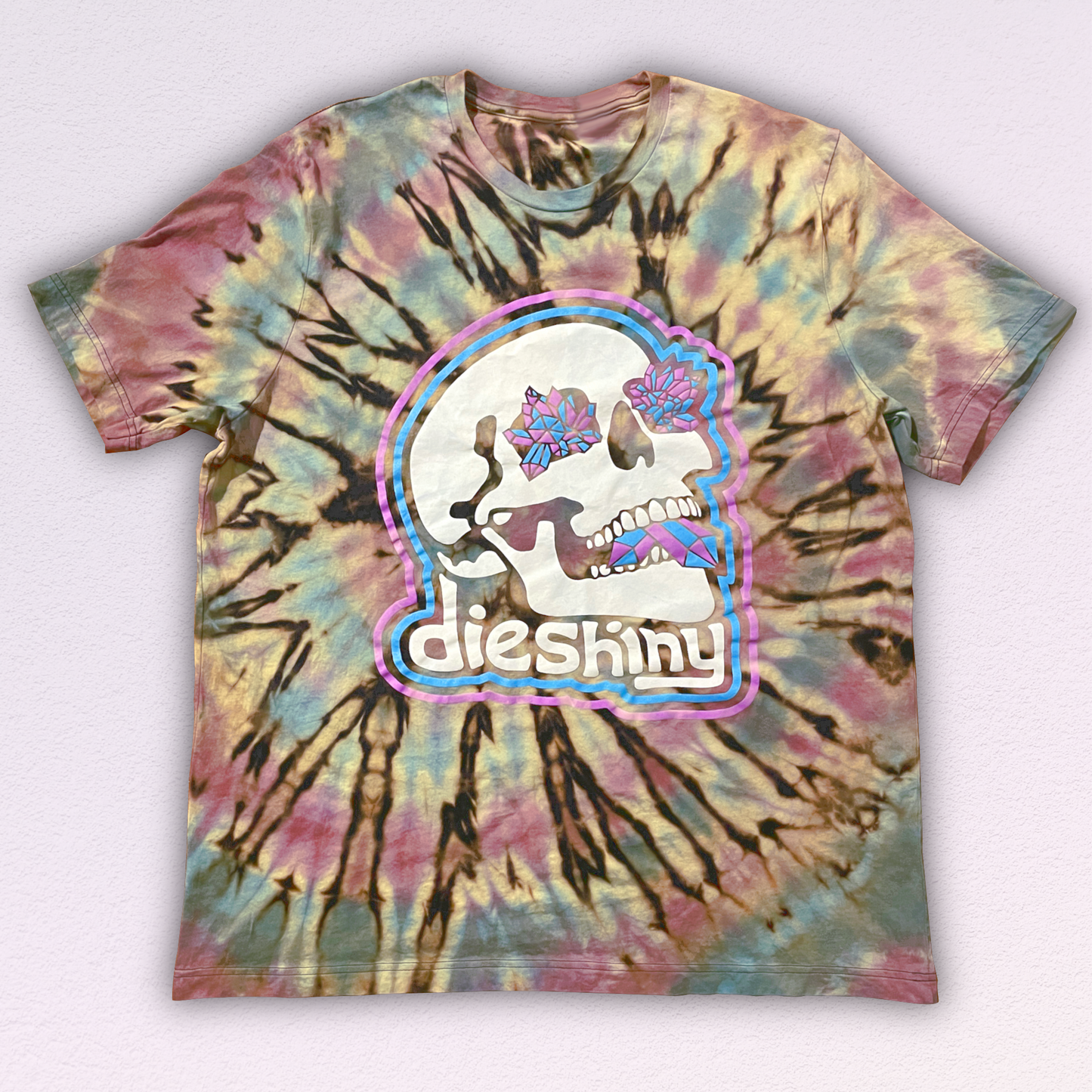 Skull Logo Tee / Bleach Dye