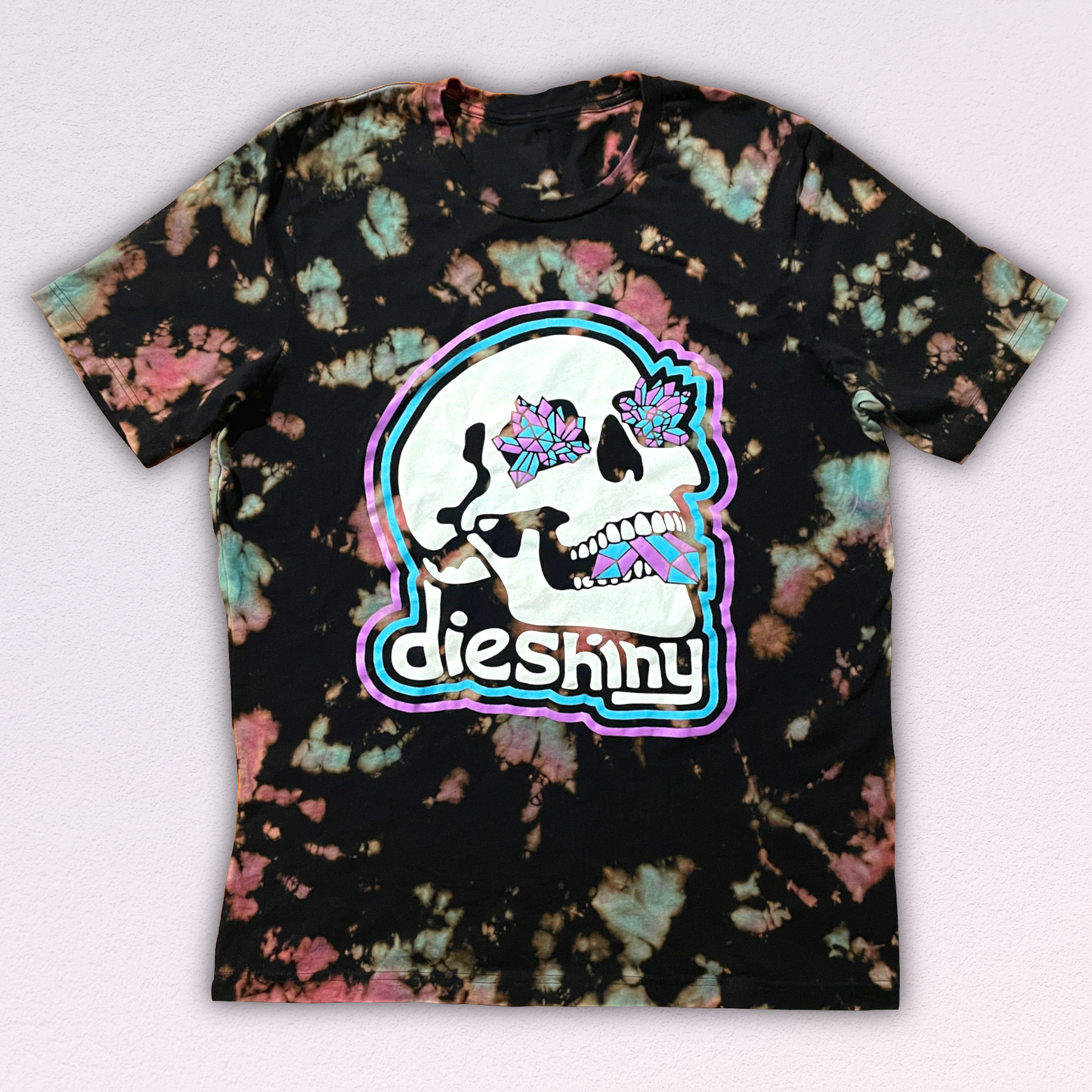 Skull Logo Tee / Bleach Dye